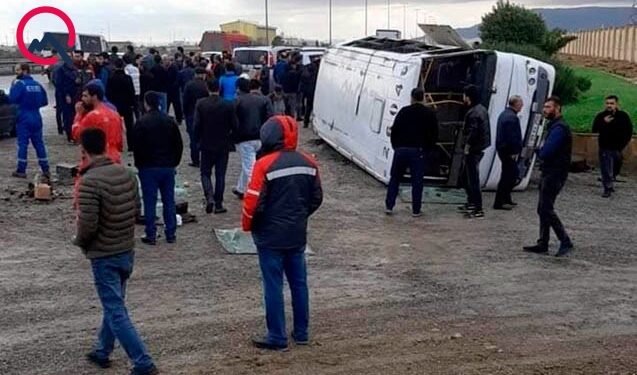 Ələt – Astara yolunda sərnişin avtobusu aşdı – Yaralananlar var+Video+Yenilənib