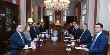 Ceyhun Bayramovla Mirzoyanın görüşü başladı – Fotolar