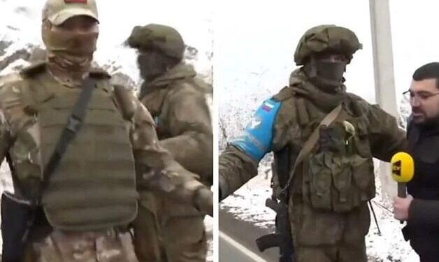 Jurnalistin qarşısını kəsən “sülhməramlı” ermənidir – Foto