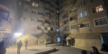 Partlayış baş verən ərazidə çadırlar quruldu – Foto