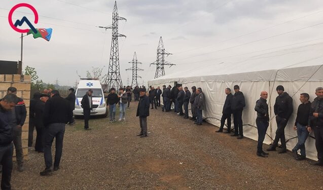 Şəhid Elşad Həsənovla vida mərasimi keçirilir