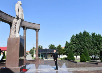 Prezident İlham Əliyev Şəmkir rayonuna səfər edib – FOTO