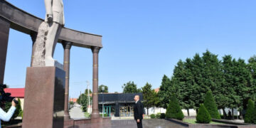 Prezident İlham Əliyev Şəmkir rayonuna səfər edib – FOTO