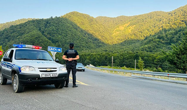Polis istirahət zonalarında fasiləsiz xidmət aparır – Fotolar