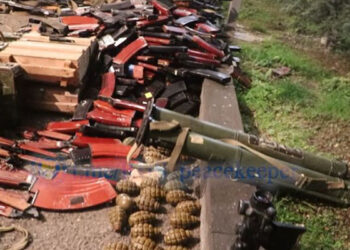 Bu da seperatçıların təhvil verdiyi silahlar – Video