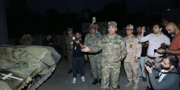 Mayis Bərxudarov ələ keçirilən hərbi qənimətləri təqdim etdi – Video