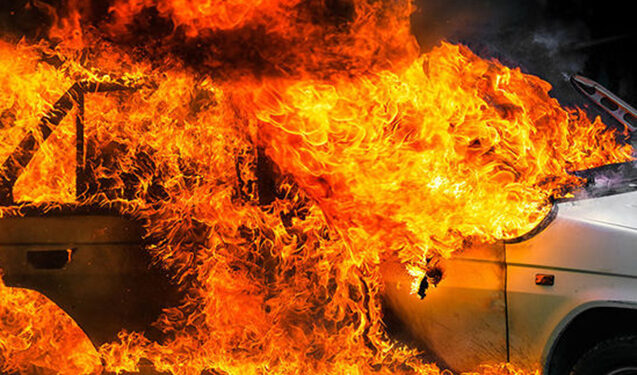 Cəlilabadda qəzada maşın yandı – Sürücü öldü