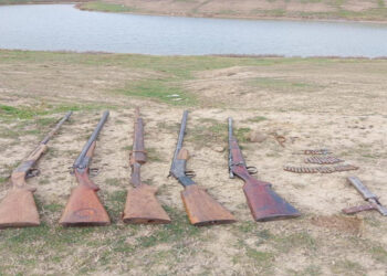 Qobustanda ƏMƏLİYYAT: Xeyli sayda silah-sursat aşkar edildi – FOTO