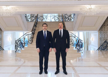 İlham Əliyev Gürcüstan parlamenti sədrini qəbul etdi – Fotolar