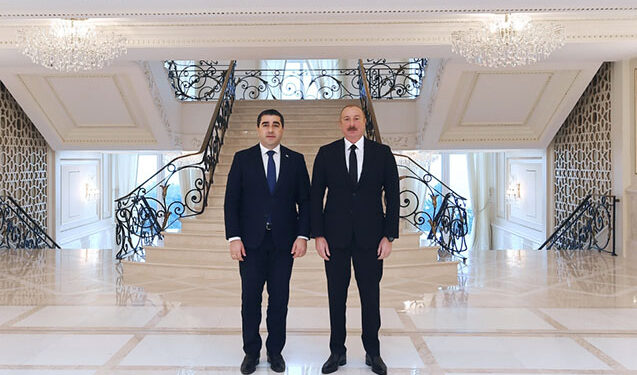 İlham Əliyev Gürcüstan parlamenti sədrini qəbul etdi – Fotolar