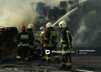 Salyanda yanğın olub.