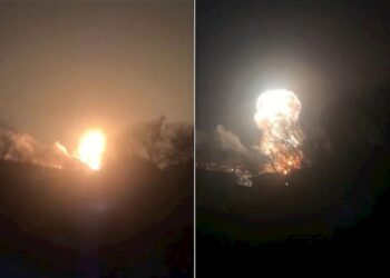 Ukrayna hava qüvvələri Rusiyanın hücum gəmisini vurdu – Video