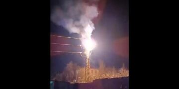 Salyanda yüksək gərginlikli elektrik xəttində qəza – VİDEO