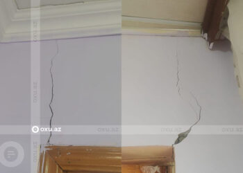 Şirvanda zəlzələ nəticəsində bir neçə evdə çatlar əmələ gəlib – FOTO