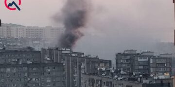 Bakıda yaşayış binasında yanğın başlayıb – Video – Yenilənib