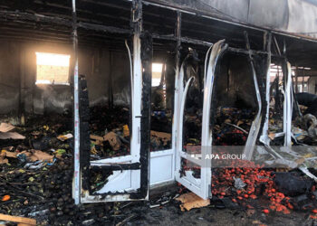 Sumqayıtda Əşya bazarında güclü yanğın – Video – Yenilənib