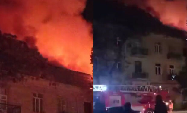 Gəncədə yaşayış binasında yanğın söndürülüb, xəsarət alan var – YENİLƏNİB + VİDEO