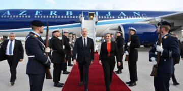 Prezident İlham Əliyev Almaniyaya işgüzar səfərə gəlib