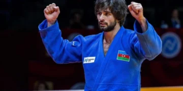 “Böyük Dəbilqə”: Azərbaycan cüdoçusu qızıl medal qazanıb