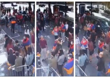 Erməni radikallar Parisdə Azərbaycan səfirliyinə basqın etdi -VİDEO