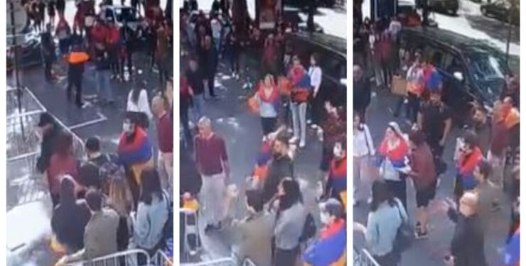 Erməni radikallar Parisdə Azərbaycan səfirliyinə basqın etdi -VİDEO