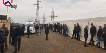 Şəhid Elşad Həsənovla vida mərasimi keçirilir