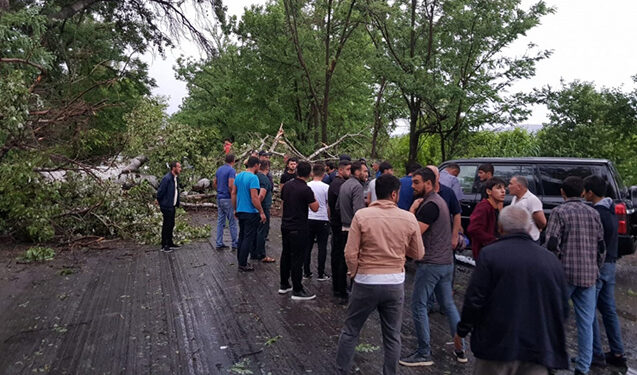 Yağış Qaxdakı yollarda da məhdudiyyət yaratdı