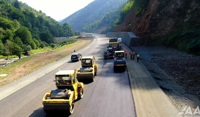 Toğanalı-Kəlbəcər-İstisu yolunun inşasından yeni – Fotolar