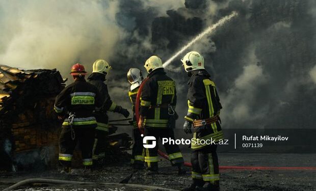 Salyanda yanğın olub.