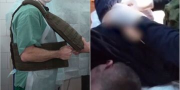 Həkimlər gülləkeçirməz jiletdə əməliyyat keçirdilər: Rusiyadan unikal görüntülər – VİDEO