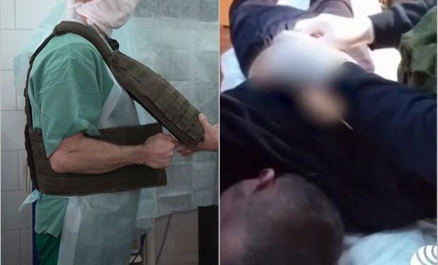 Həkimlər gülləkeçirməz jiletdə əməliyyat keçirdilər: Rusiyadan unikal görüntülər – VİDEO