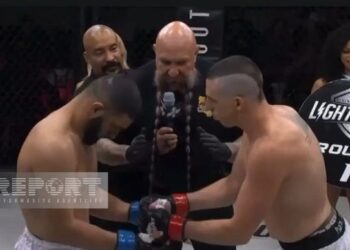 Azərbaycanlı idmançı ABŞ-də tanınmış döyüşçünü məğlub edib – FOTO/VİDEO