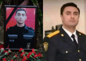 İşğaldan azad edilən ərazidə həlak olan polislər dəfn edildilər – FOTO/VİDEO