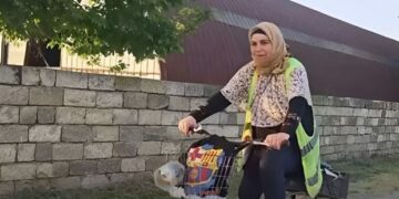 Masallıda işə velosipedlə gedib-gələn yeganə qadın – VİDEO