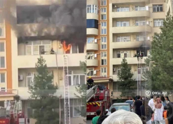 Gəncədə yaşayış binasında yanğın olub