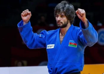 “Böyük Dəbilqə”: Azərbaycan cüdoçusu qızıl medal qazanıb