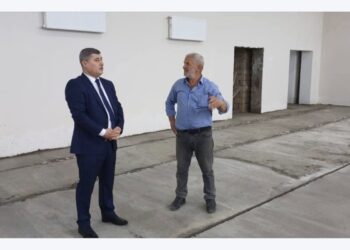 Təhsil sektorunun müdiri yeni məktəb binasında aparılan işlərlə tanış oldu – FOTOLAR