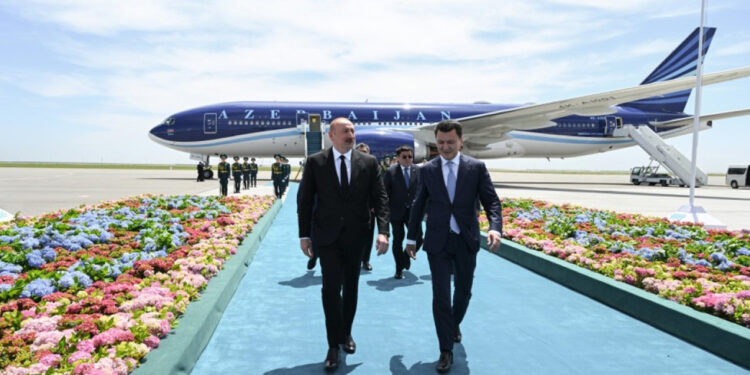 İlham Əliyev Qazaxıstandadır – Fotolar