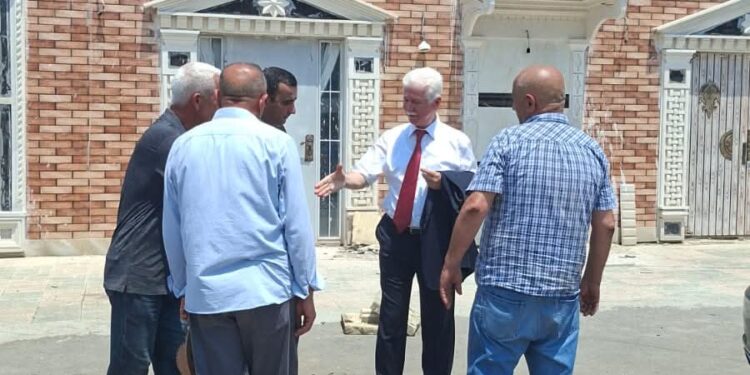 Cəlilabad Rayon İcra Hakimiyyətinin başçısı Rafiq Cəlilov Göytəpə şəhərində aparılan asfaltlanma işləri ilə tanış olub