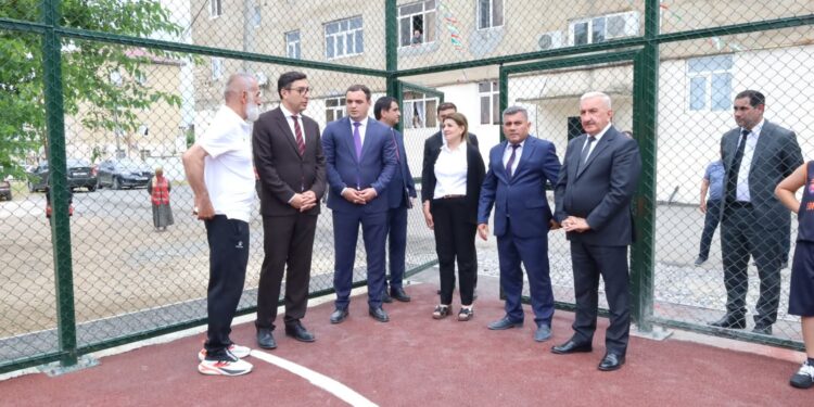 Cəlilabadda “Sağlam məhəllə” layihəsi çərçivəsində inşa olunmuş idman zonası istifadəyə verilib.